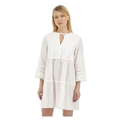 Šaty la martina woman dress cotton muslin optic white