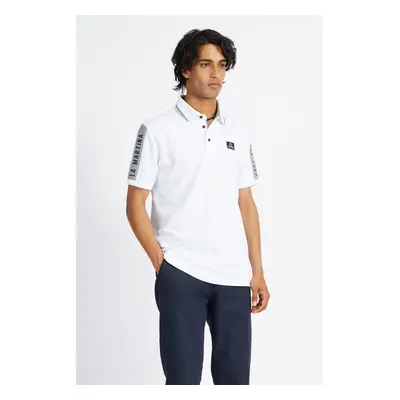 Polokošile la martina man polo s/s pima cotton pique optic white