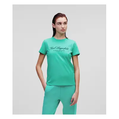 Tričko karl lagerfeld hotel karl t-shirt sea green