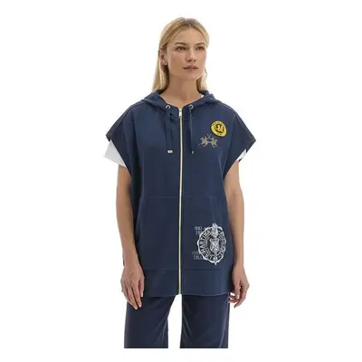 Mikina la martina woman fleece full zip interloc navy