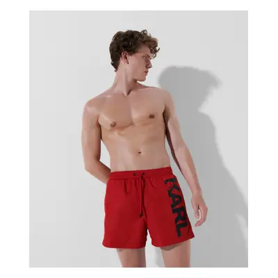 Plavky karl lagerfeld logo short boardshorts haute red