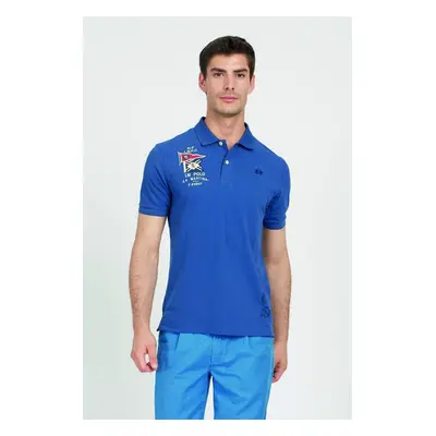 Polokošile la martina man polo s/s piquet stretch blue indigo