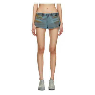 Teplákové šortky diesel s-ginger-whisk shorts blue