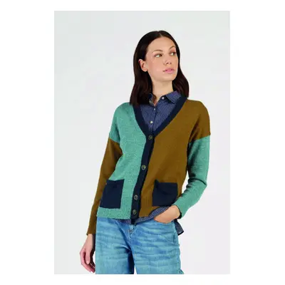 Svetr la martina woman tricot alpaca blend dullgold/arctic/navy