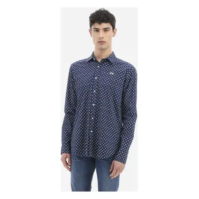 Košile la martina man shirt l/s all over print p navy/optic white