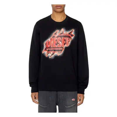 Mikina diesel s-ginn-e9 sweat-shirt black5