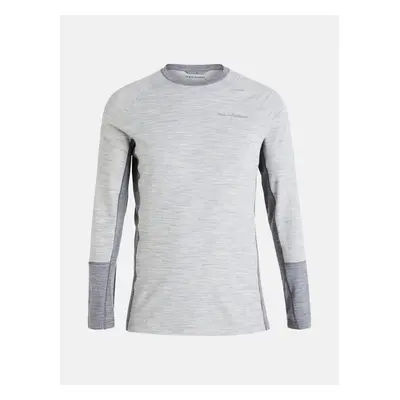 Termo prádlo peak performance m magic crew med grey melange/black