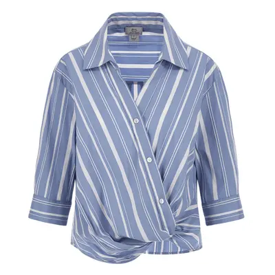 Halenka woolrich stripe poplin blouse sea breeze stripe