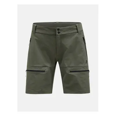 Šortky peak performance w stretch trek shorts pine needle/limit green