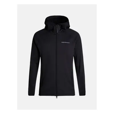 Mikina peak performance m chill light zip hood black/black