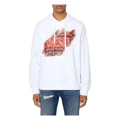 Mikina diesel s-ginn-hood-e8 sweat-shirt bright white