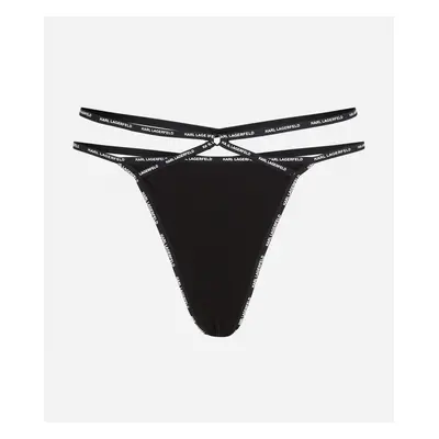 Spodní prádlo karl lagerfeld mini logo strappy brief black