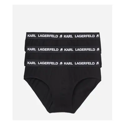 Spodní prádlo karl lagerfeld logo briefs set 3-pack black