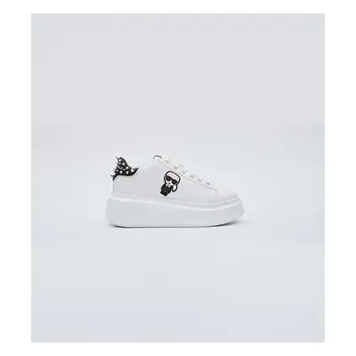 Tenisky karl lagerfeld karl ikonic stud tab white lthr w/black