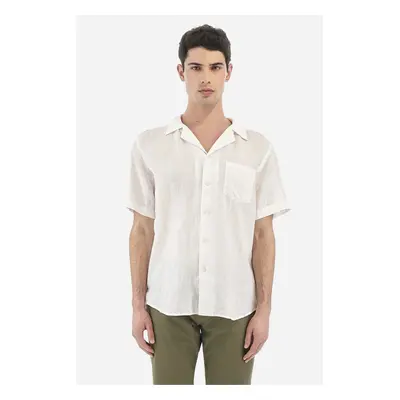 Košile la martina man shirt l/s light linen optic white