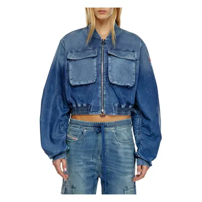 Bunda diesel de-khlo-s track jacket blue denim