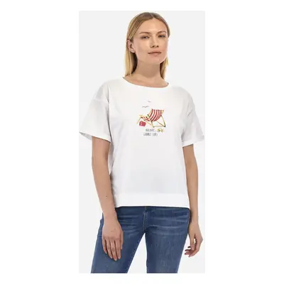 Tričko la martina woman t-shirt 40/1 cotton jers optic white