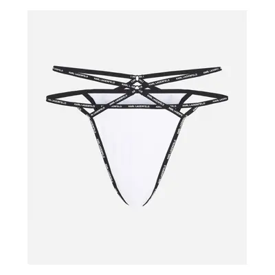 Spodní prádlo karl lagerfeld mini logo strappy brief white