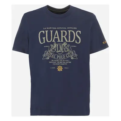 Tričko la martina man crew neck t-shirt jersey navy