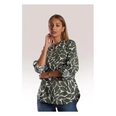 Halenka camel active blouse aop olive