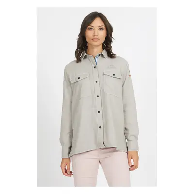 Košile la martina woman shirt l/s cotton linen t drizzle