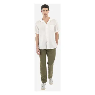 Kalhoty la martina man chino pants cotton linen burnt olive