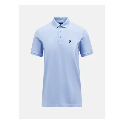 Polokošile peak performance m classic cotton polo amity blue/blue shadow