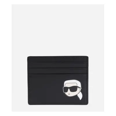 Pouzdro na platební karty karl lagerfeld k/ikonik 2.0 leather ch black