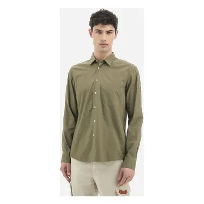 Košile la martina man shirt l/s parachute canvas burnt olive