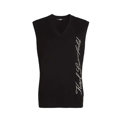 Svetr karl lagerfeld hotel karl voluminous vest black