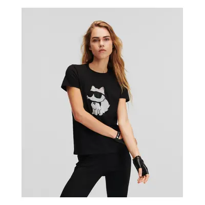 Tričko karl lagerfeld ikonik 2.0 choupette rs tee black