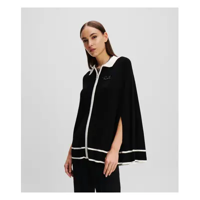 Svetr karl lagerfeld collar cape black