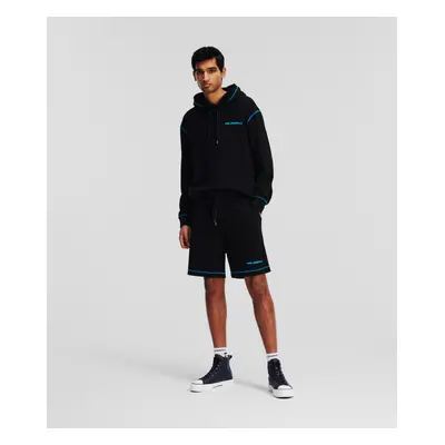 Šortky karl lagerfeld waffle texture sweatshorts black