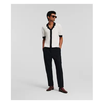 Kalhoty karl lagerfeld tailored relaxed pants black iris