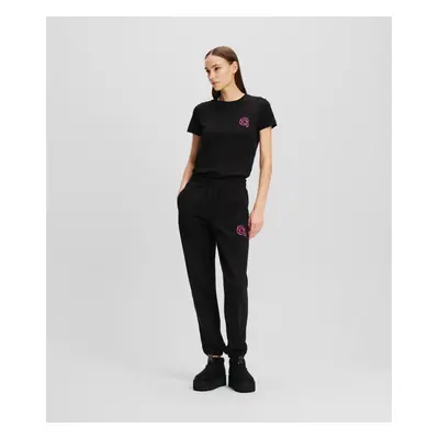 Tepláky karl lagerfeld ikonik 2.0 jelly sweatpants black