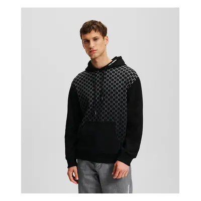 Mikina karl lagerfeld monogram degrade hoodie black