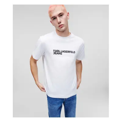 Tričko karl lagerfeld jeans klj regular sslv tee white