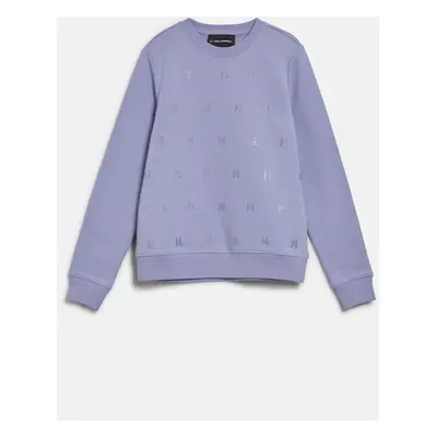 Mikina karl lagerfeld kl rhinestone sweatshirt sweet lavender