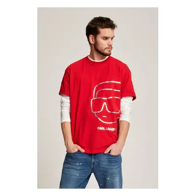 Tričko karl lagerfeld ikonik 2.0 outline big t-shirt chili pepper