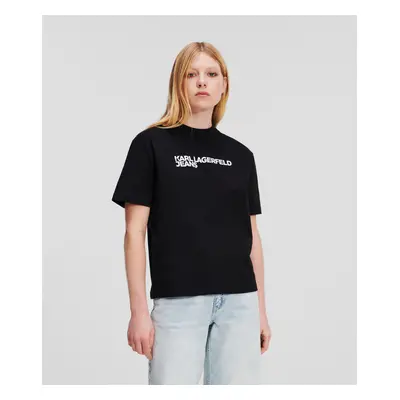 Tričko karl lagerfeld jeans klj regular sslv tee black