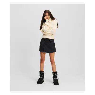 Sukně karl lagerfeld jeans klj eyelet denim skirt washed black