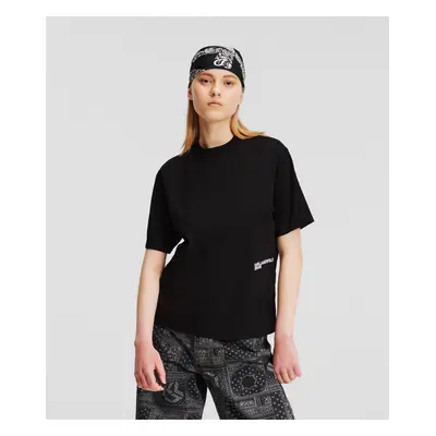 Tričko karl lagerfeld jeans klj regular bandana sslv tee black