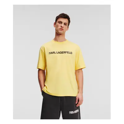 Tričko karl lagerfeld elongated logo t-shirt lemon drop