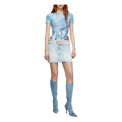 Sukně diesel de-flip-s skirt blue denim