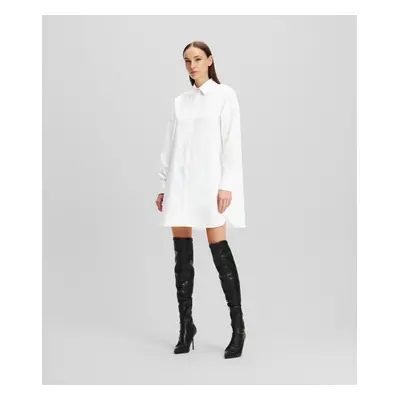 Košile karl lagerfeld pearl embellished tunic white