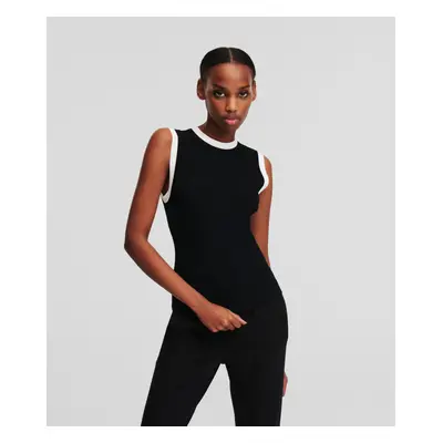 Svetr karl lagerfeld knit tank top black