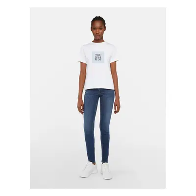 Džíny trussardi pocket skinny high waist denim blue indigo