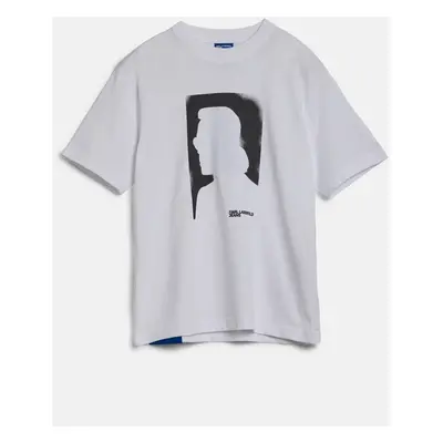 Tričko karl lagerfeld jeans klj regular karl sslv tee white