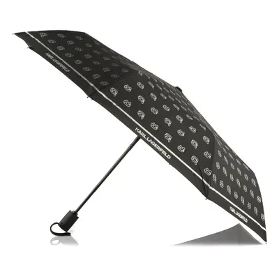 Deštník karl lagerfeld k/ikonik 2.0 sm foil umbrella black silver