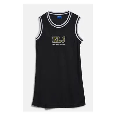 Šaty karl lagerfeld jeans klj baseball tank dress black